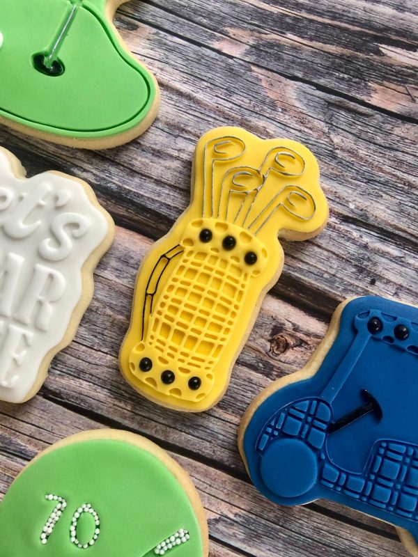 Golf Clubs Cookie Cutter and Fondant Stamp Embosser, Father's Day, Golf Fan, Golf Gift, Golf Theme, Golf Bag