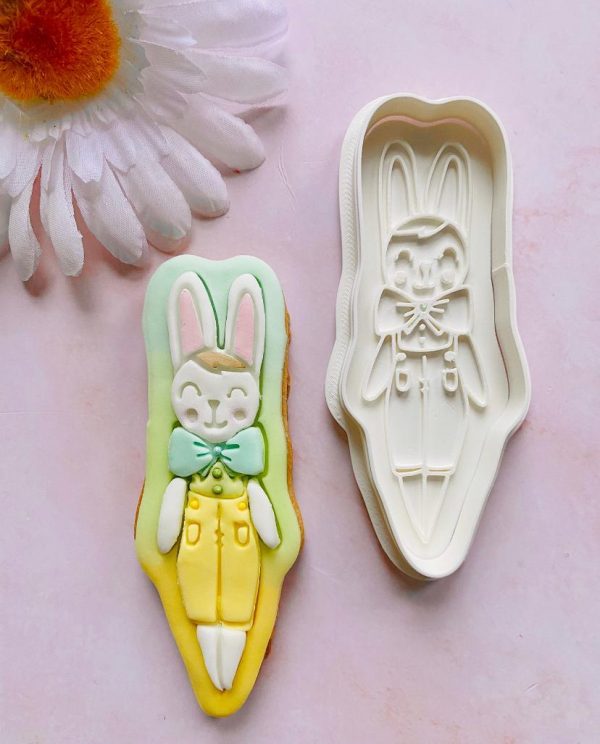 male rabbit cutter Smart Rabbit Cookie Cutter and Fondant Stamp, Easter, Peter Rabbit, Bunny