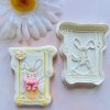 Rabbit Swing Cookie Cutter and Fondant Stamp, Easter, Easter Swing, Bunny