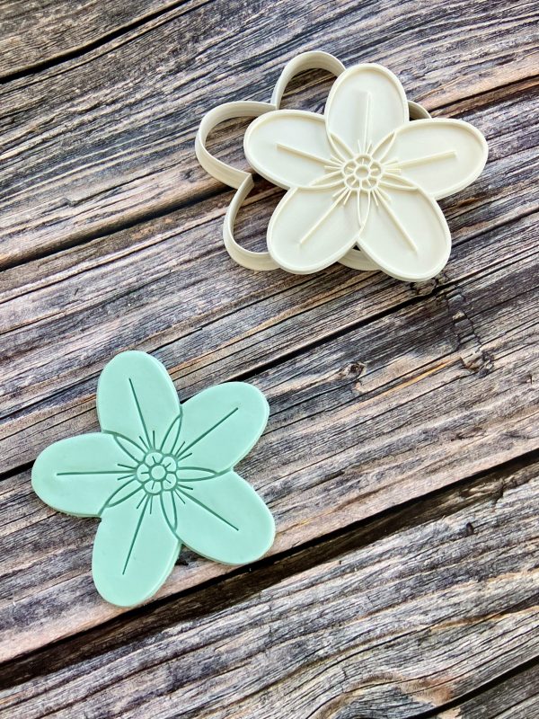 IMG_0124 Forget Me Not Cookie Cutter and Fondant Stamp, Mother's Day, Get Well Soon, Flower, Flowers, Garden, Gardening