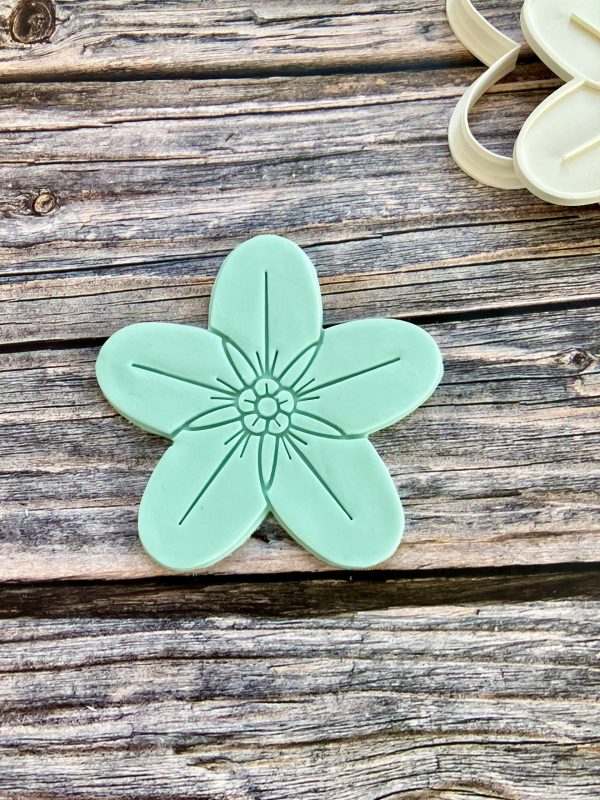 IMG_0125 Forget Me Not Cookie Cutter and Fondant Stamp, Mother's Day, Get Well Soon, Flower, Flowers, Garden, Gardening