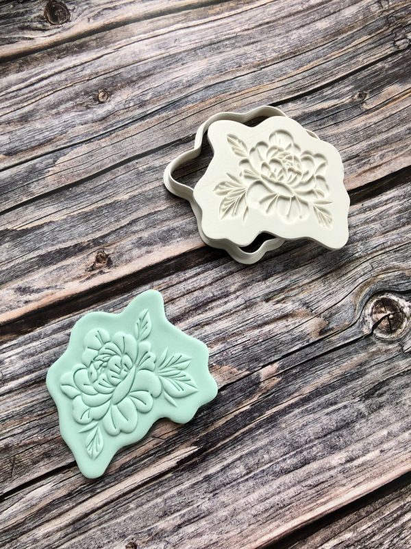 IMG_7373 Flower Cookie Cutter and Fondant Stamp Embosser, Birthday, Get Well Soon, Mother’s Day, Peony, Peonies