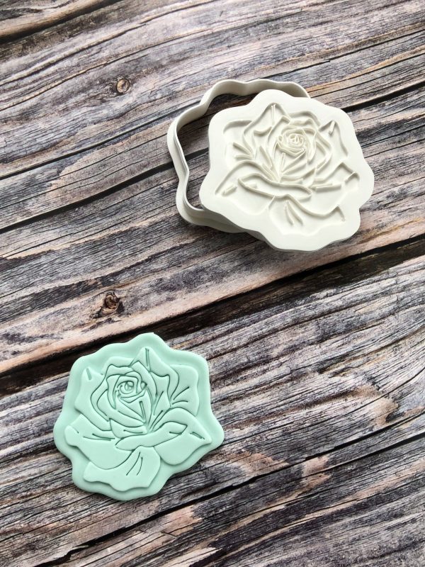 IMG_7375 Flower Cookie Cutter and Fondant Stamp Embosser, Birthday, Get Well Soon, Mother’s Day, Flowers, Florals, Rose