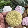 Set Of 5 Flower Cookie Cutters and Fondant Stamp Embossers, Birthday, Get Well Soon, Mother’s Day, Peonies, Sunflowers