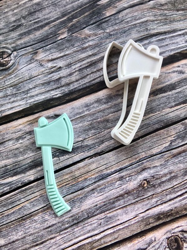 Axe Cookie Cutter and Fondant Stamp