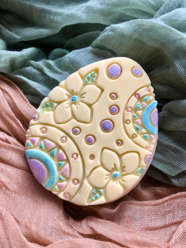 Easter Egg Cookie Cutter and Fondant Stamp, Pretty Easter Egg, Egg Shape, Floral Egg, Flowers