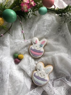 Rabbit in an Egg Cookie Cutter and Fondant Embosser