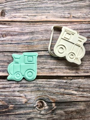 Train Cookie Cutter and Fondant Stamp Embosser, Choo Choo I'm Two, Vehicles, Engines