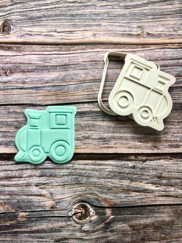 Train Cookie Cutter and Fondant Stamp Embosser, Choo Choo I'm Two, Vehicles, Engines