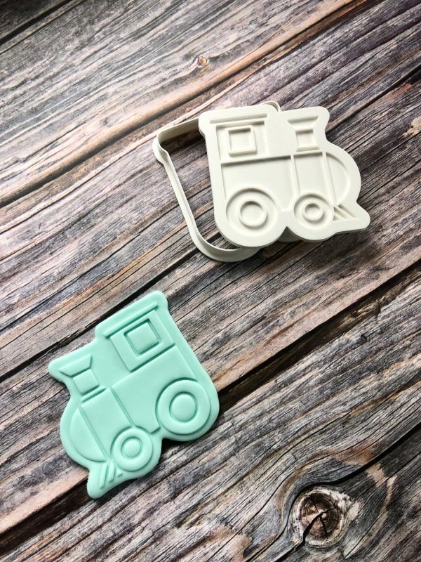 Train Cookie Cutter and Fondant Stamp Embosser, Choo Choo I'm Two, Vehicles, Engines