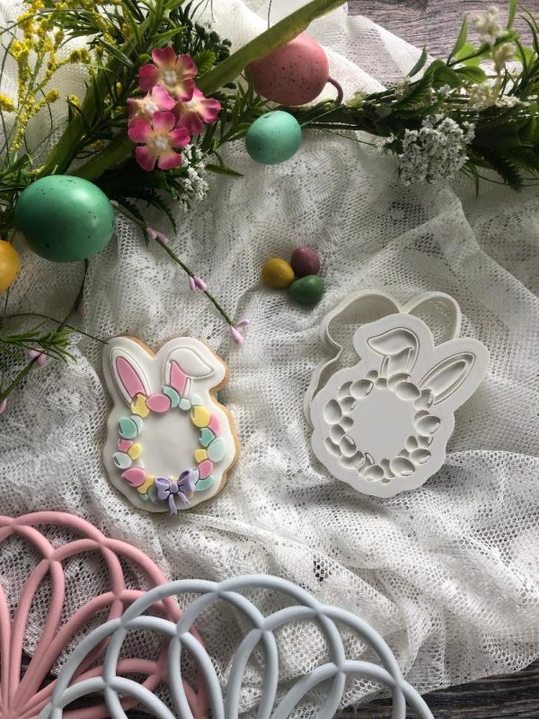 Easter Wreath Cookie Cutter and Fondant Embosser