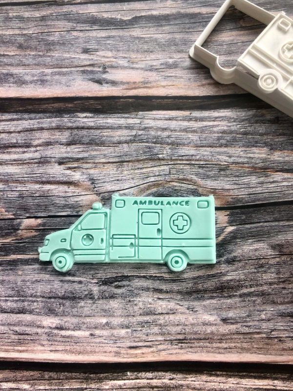 Ambulance Cookie Cutter and Fondant Stamp, First Aid, Emergency Services, Doctor, Nurse, NHS