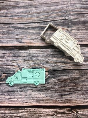 Ambulance Cookie Cutter and Fondant Stamp, First Aid, Emergency Services, Doctor, Nurse, NHS