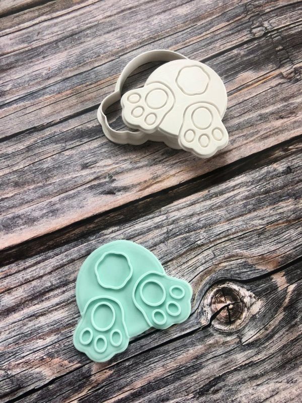 bunny bum emboss 2 Bunny Tail Cookie Cutter and Fondant Stamp Embosser, Easter Bunny, Bunny Bum, Cute Easter Embosser
