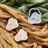 bunny paws Miniature Paw Print Cookie Cutter and Fondant Stamp, Treat Box Filler, Bunny Paw, Easter Bunny, Mini