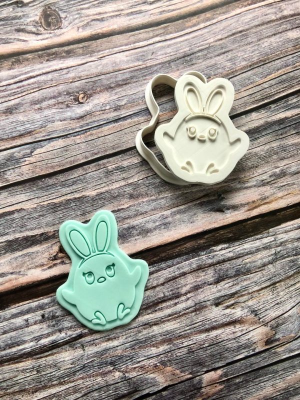chick with headband Easter Chick with Headband Cookie Cutter and Fondant Stamp Embosser, Bunny Ears, Chick,