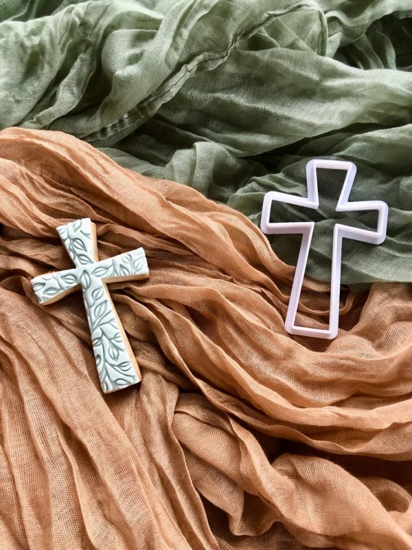 cross 2 Cross Cookie Cutter, Easter, Religious, Christening, Baptism, Church