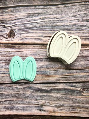 Easter Bunny Ears Cookie Cutter and Fondant Stamp Embosser, Easter Rabbit