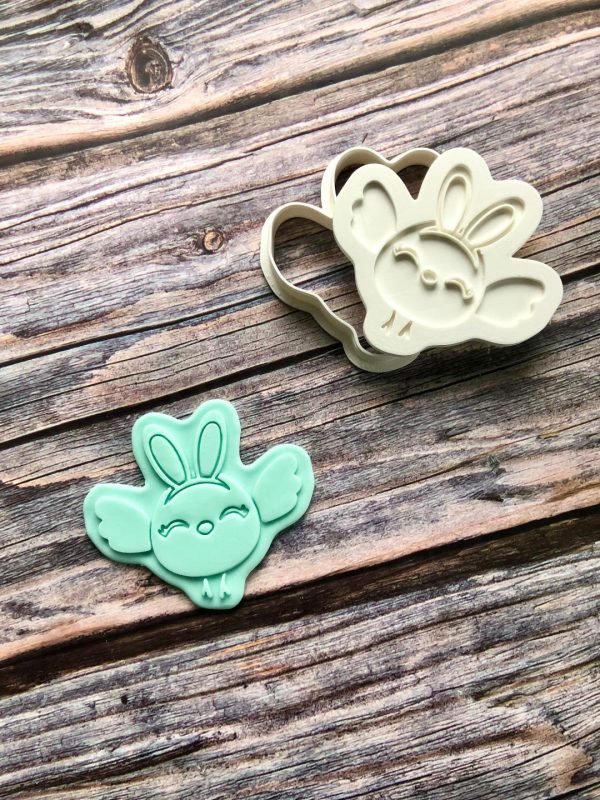 girly chick wearing bunny ears Girly Chick with Bunny Ears Cookie Cutter and Fondant Stamp Embosser, Bunny Ears, Chick, Easter
