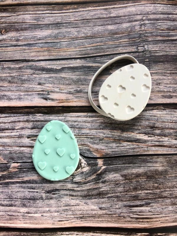 Heart Easter Egg Cookie Cutter and Embosser