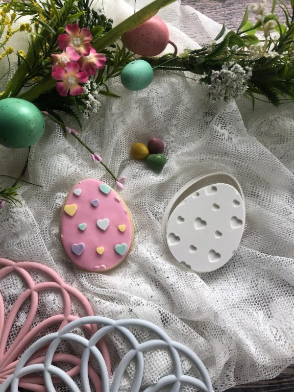 Heart Easter Egg Cookie Cutter and Embosser