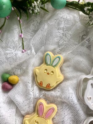 Chick with Bunny Ears Cookie Cutter and Fondant Embosser
