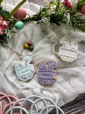Easter Sign Cookie Cutter and Fondant Stamp