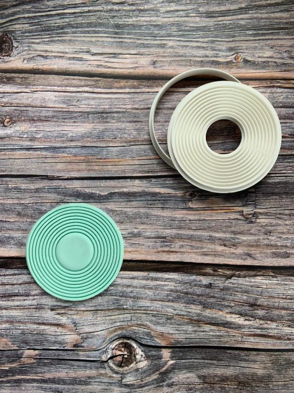 record Record Cookie Cutter and Fondant Stamp, Vinyl, Music, Retro