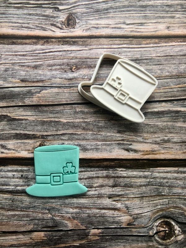 st patricks hat Top Hat Cookie Cutter and Fondant Stamp, St.Patrick's Day