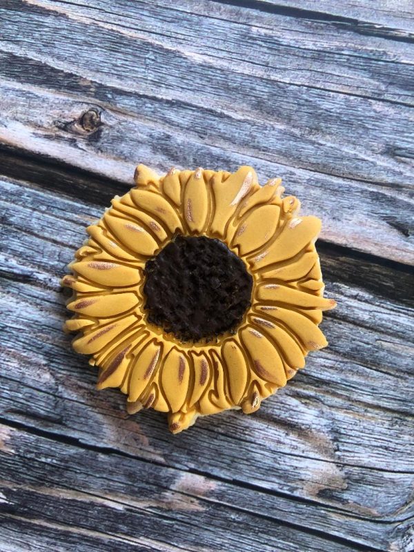 Sunflower Cookie Cutter and Fondant Stamp, Summer, Flowers, Sun Flower
