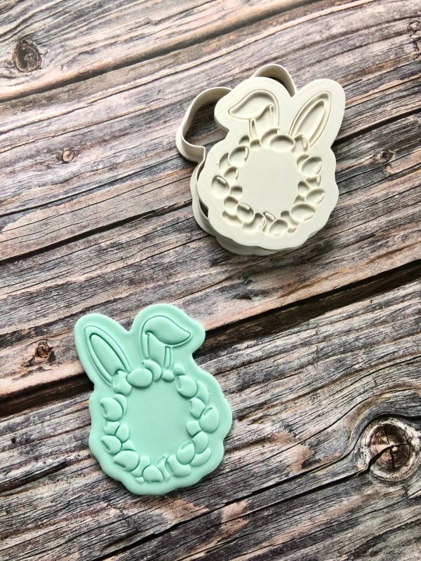 Easter Wreath Cookie Cutter and Fondant Stamp Embosser, Easter, Easter Decoration