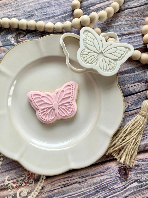 Butterfly Cookie Cutter and Fondant Stamp Embosser, Fairytale, Insect, Woodland, Fairy