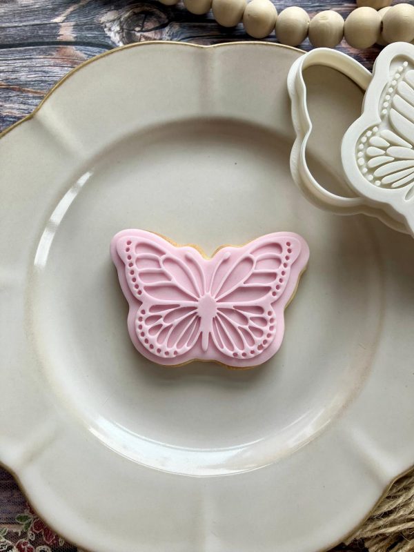 Butterfly Cookie Cutter and Fondant Stamp Embosser, Fairytale, Insect, Woodland, Fairy