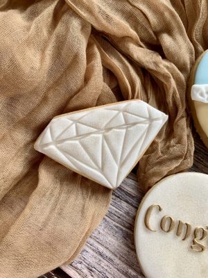Diamond Cookie Cutter and Fondant Stamp