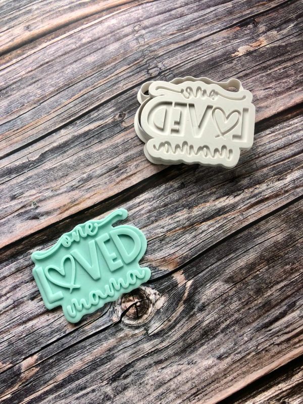 One Loved Mama Cookie Cutter and Fondant Stamp Embosser, Mother's Day, Mother's Birthday, Mum