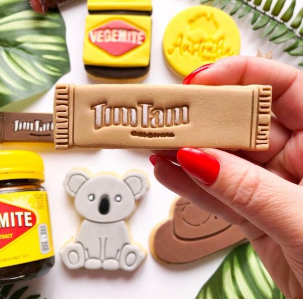 Tim Tam Bar Cookie Cutter and Fondant Stamp, Australia
