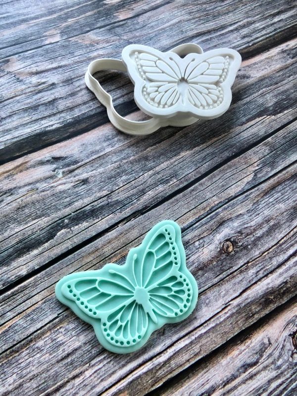 Butterfly Cookie Cutter and Fondant Stamp Embosser, Fairytale, Insect, Woodland, Fairy