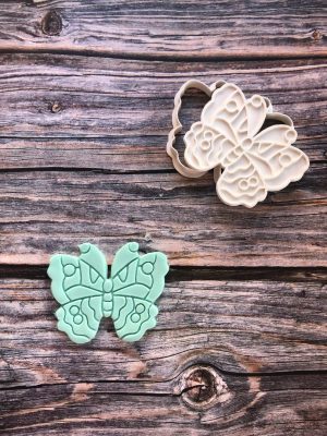Butterfly Cookie Cutter and Fondant Stamp