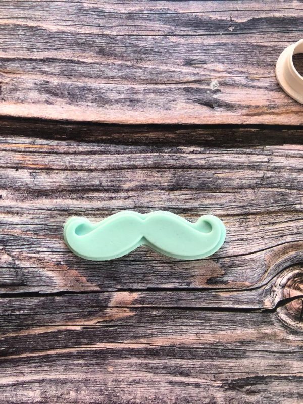 Moustache Cookie Cutter and Fondant Stamp Embosser