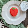 Strawberry Cookie Cutter and Fondant Stamp Embosser, Berry, Fruit, Brunch