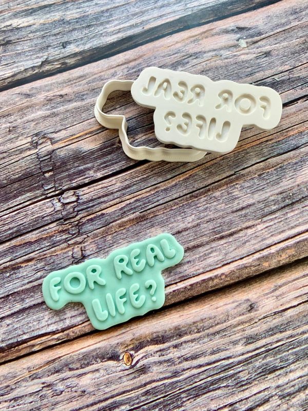 For Real life 1 For Real Life? Cookie Cutter and Fondant Stamp Embosser, Bluey Theme