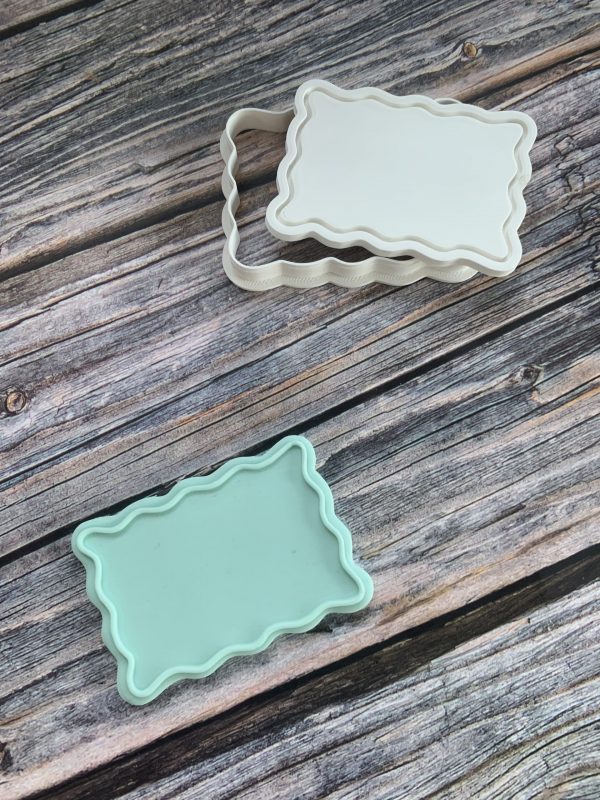 Wavy Frame Cookie Cutter and Fondant Stamp Embosser, Border, Pretty