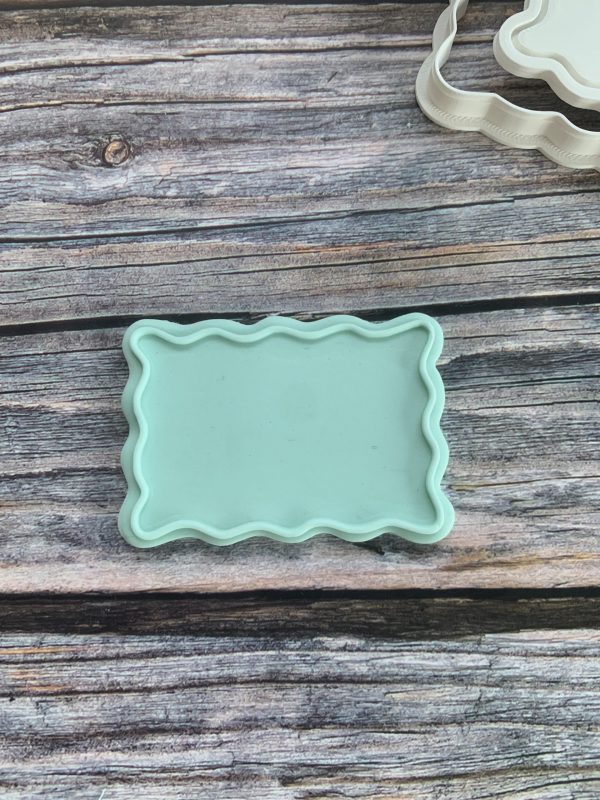 Wavy Frame Cookie Cutter and Fondant Stamp Embosser, Border, Pretty
