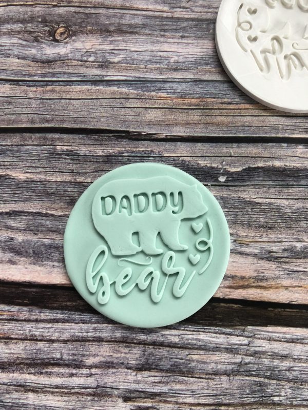 Daddy Bear Fondant Stamp Embosser, Father’s Day, Birthday, New Daddy
