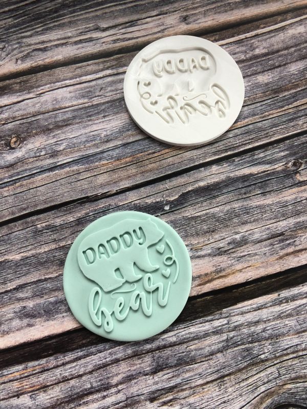 Daddy Bear Fondant Stamp Embosser, Father’s Day, Birthday, New Daddy