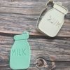 Milk Milk Bottle Cookie Cutter and Fondant Stamp, Milk for Santa