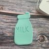 Milk 3 Milk Bottle Cookie Cutter and Fondant Stamp, Milk for Santa