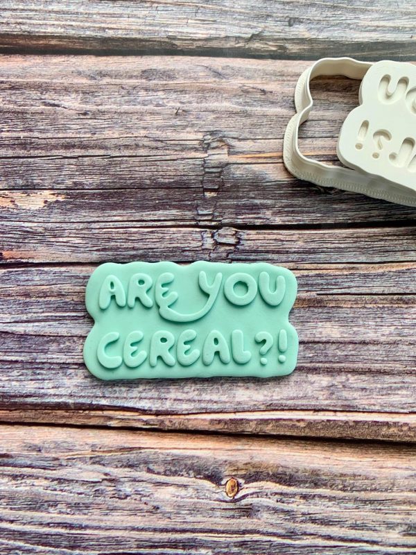 Are You Cereal Cookie Cutter and Fondant Stamp Embosser, Bluey Theme, Kids TV