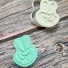 peace hand Peace Cookie Cutter and Fondant Stamp Embosser, Hippie, Groovy