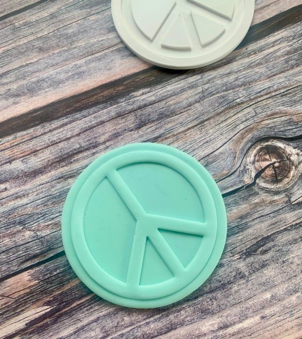 Peace Symbol Fondant Stamp Embosser, Peace Sign, Groovy, Hippie